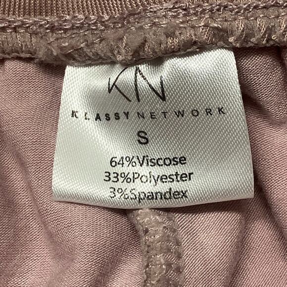 KLASSY NETWORK Elastic Waist Pull On Active Shorts 3.5" Size S Blush Pink - Picture 4 of 10